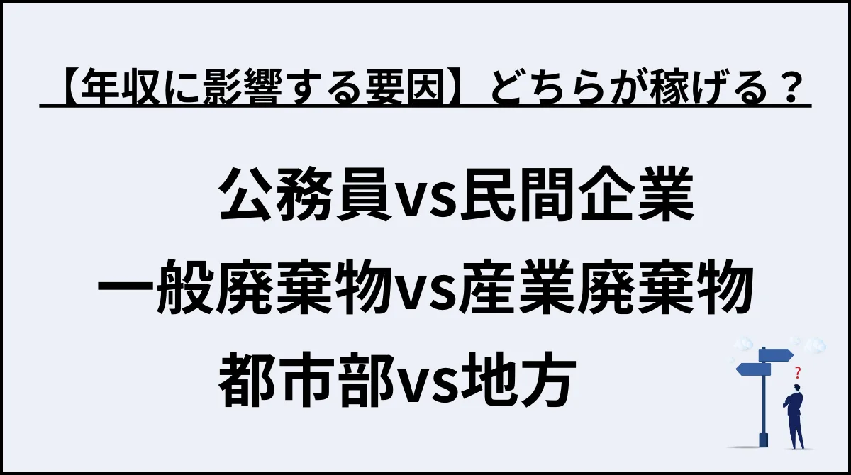 【年収に影響する要因】どちらが稼げる？