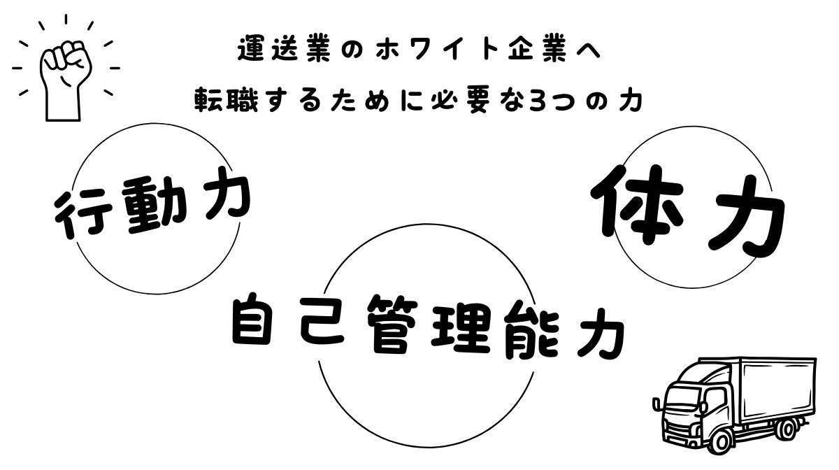 4．運送業のホワイト企業に転職するための3つの力