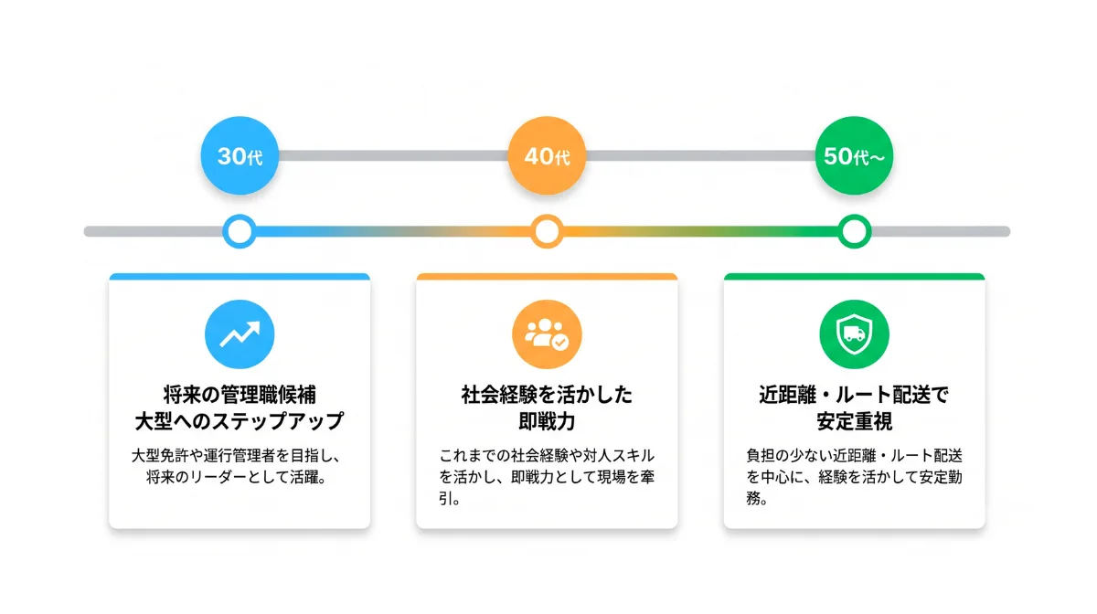 年代・ライフステージに合わせた職種選定