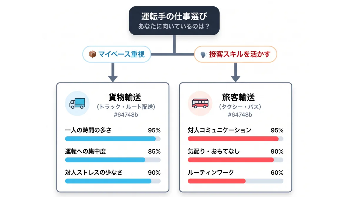 【職種比較】未経験におすすめのドライバー職はどれ？