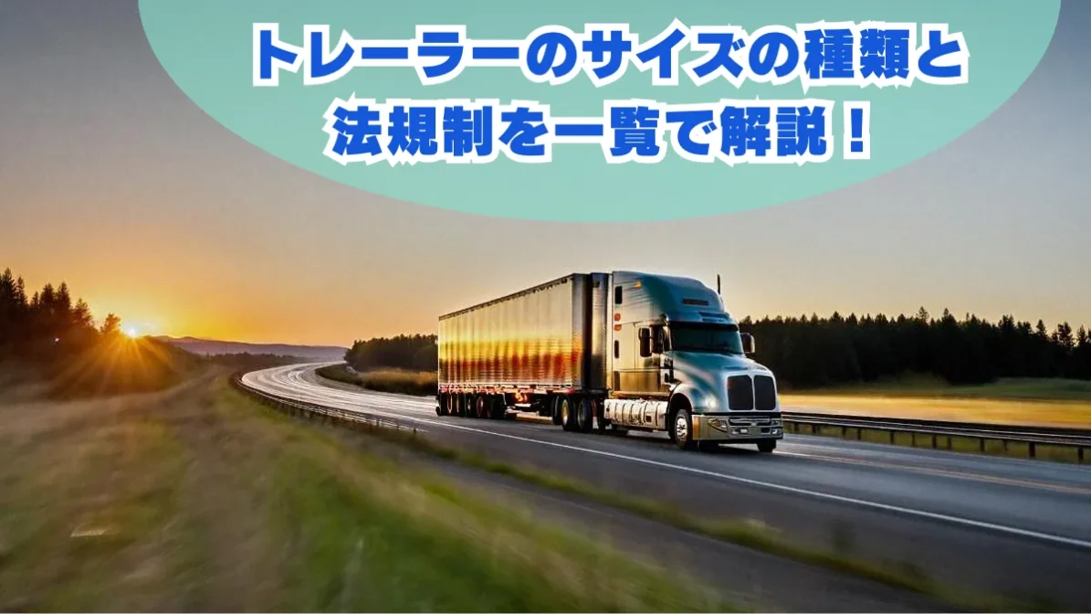 トレーラーのサイズの種類と法規制を一覧でわかりやすく解説！の画像