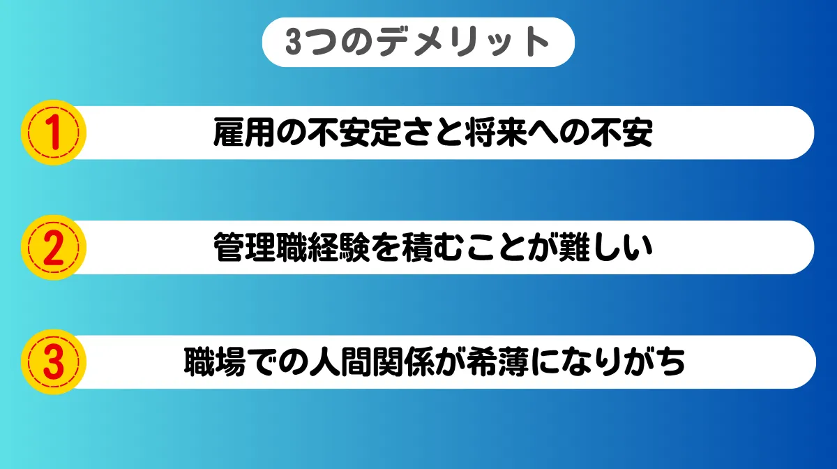 3.知っておくべき派遣整備士の3つのデメリット
