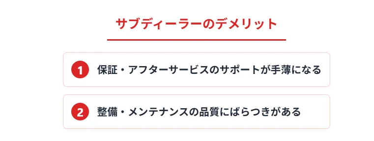 4.サブディーラーのデメリット:購入後に後悔しないための保証・整備リスクの回避策