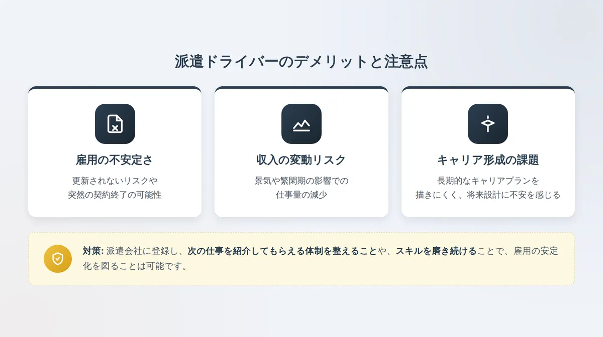 雇用が不安定になる可能性がある