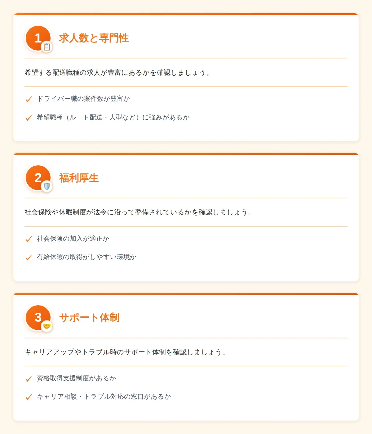 チェックすべき3つのポイント