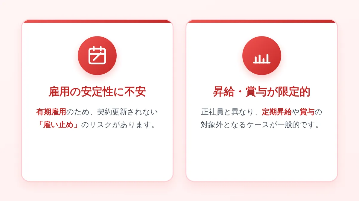 派遣で働くデメリットと注意点