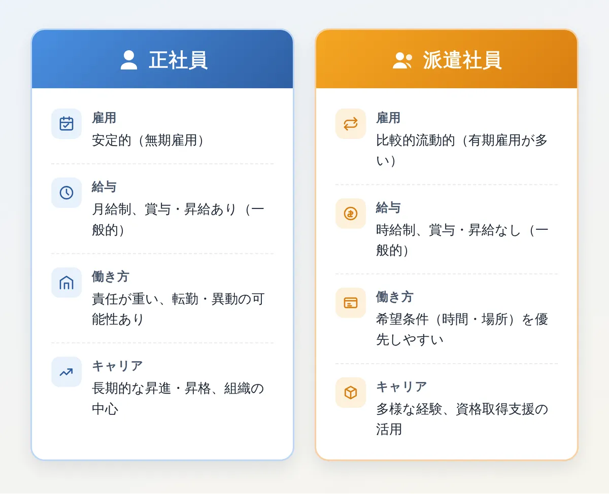 正社員と派遣どちらを選ぶべき？