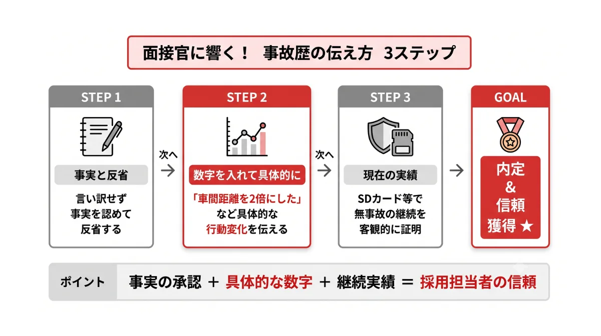 面接で安全運転への意識を伝える回答例