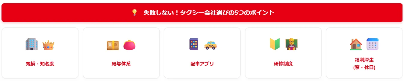 愛知県でタクシー会社を選ぶときのポイント