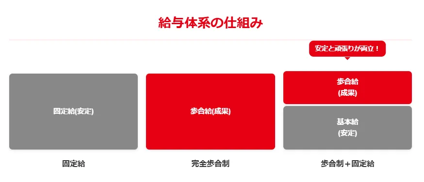 給与体系と収入の安定性