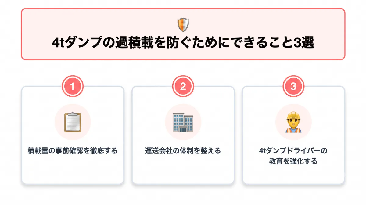 4tダンプの過積載を防ぐためにできること3選