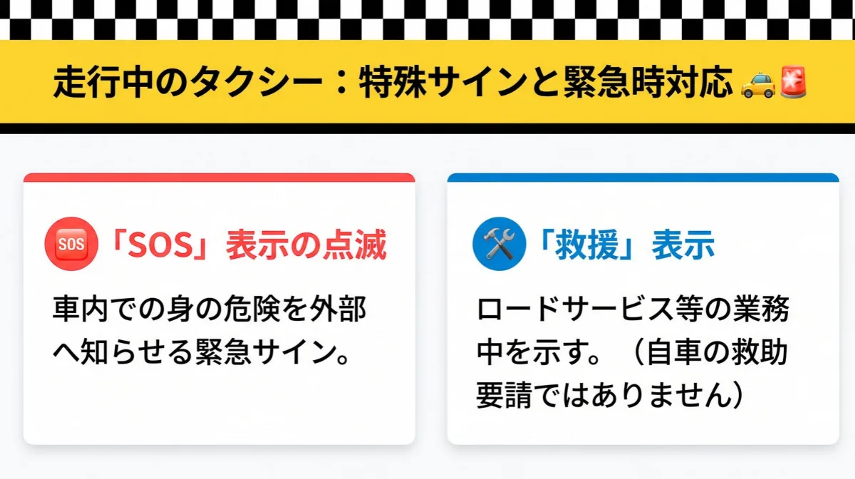 走行中にドライバーの身の安全を守る特殊なサインと緊急時の対応