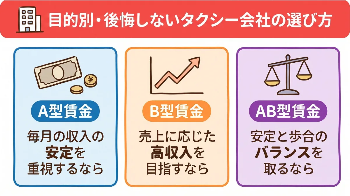 目的別・後悔しないタクシー会社の選び方
