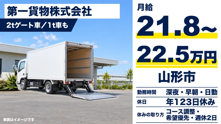 【山形県山形市】郵便物ルート配送ドライバー／正社員
