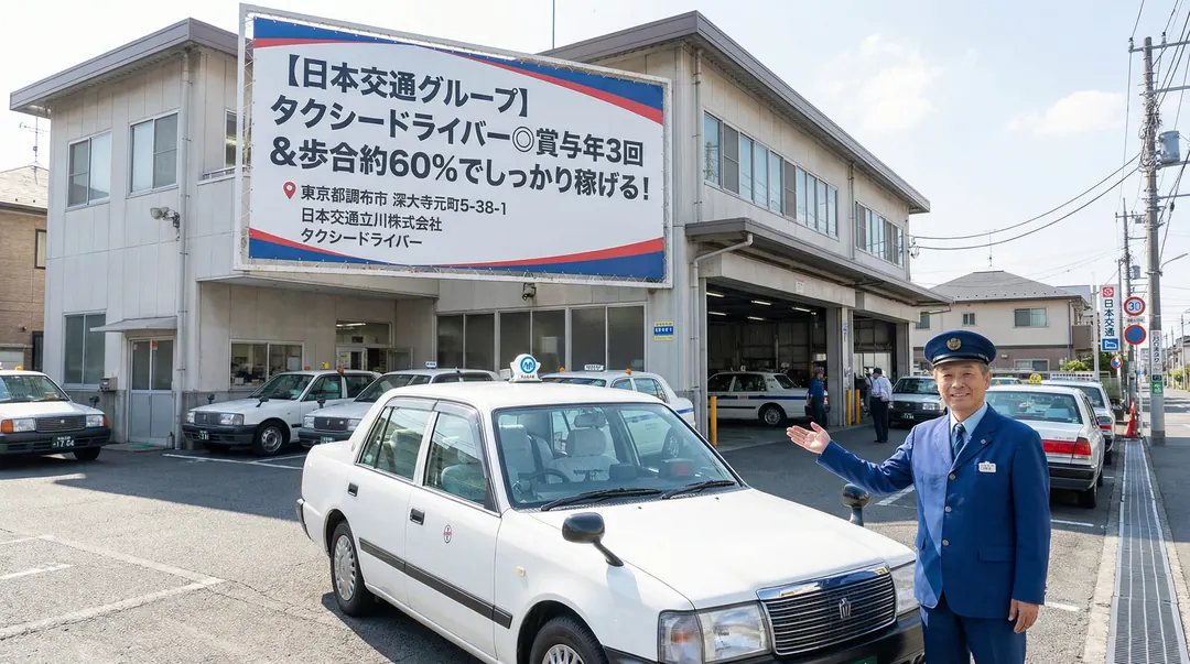 日本交通立川株式会社のタクシードライバー求人（東京都調布市）