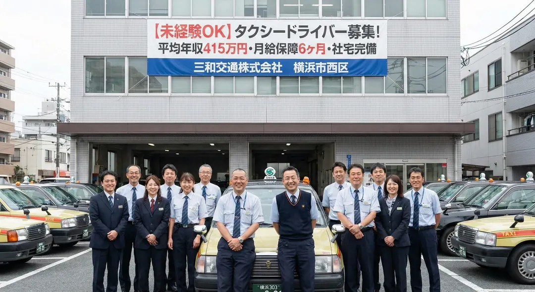 普通免許(AT可)＠横浜市×タクシー｜給与保障35万×6ヶ月
