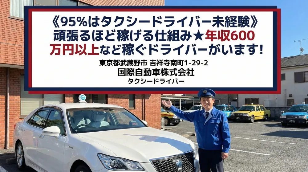 国際自動車株式会社のタクシードライバー求人（東京都武蔵野市）