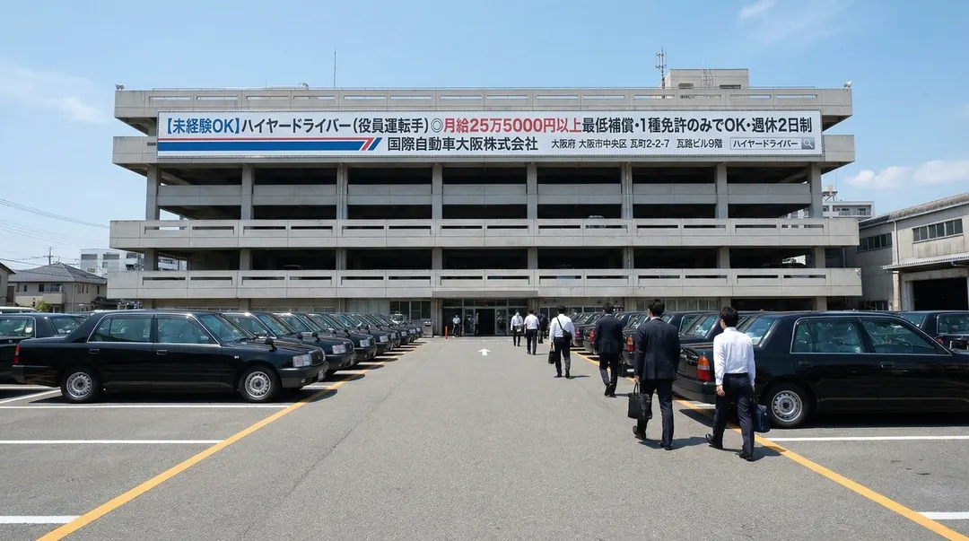 【未経験OK】ハイヤードライバー(役員運転手)◎月給25万5000円以上最低補償・1種免許のみでOK・週休2日制
