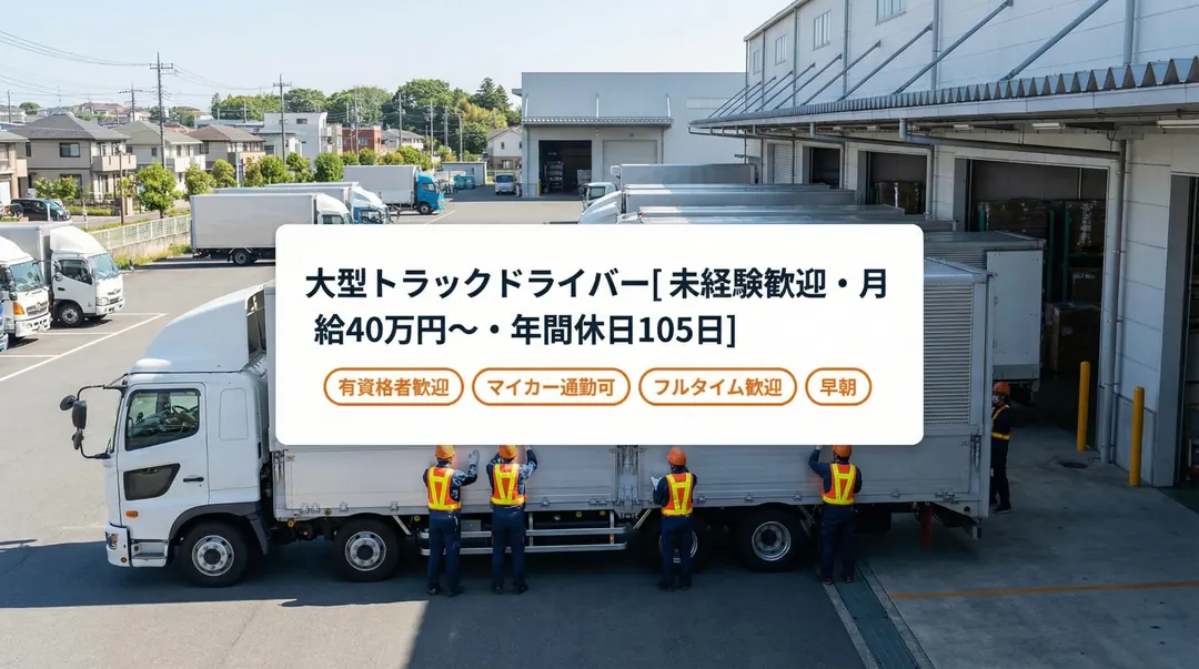 ダイセーロジスティクス株式会社の大型トラックドライバー求人（神奈川県相模原市中央区）