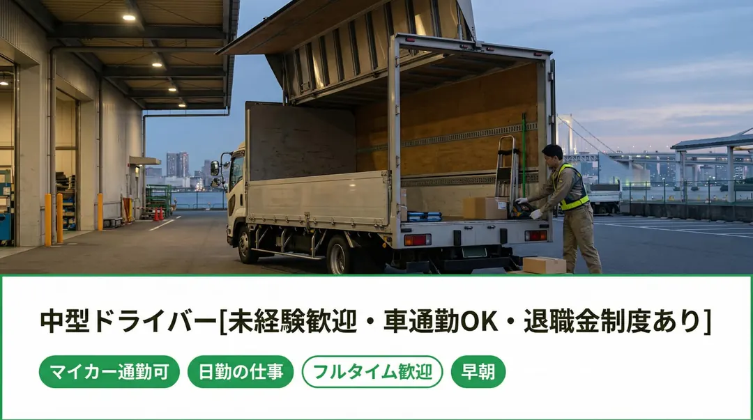 日本サニテイション株式会社の中型・準中型トラックドライバー求人（東京都江東区）