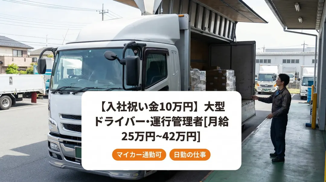 大型免許@入間市×大型トラックドライバー・運行管理