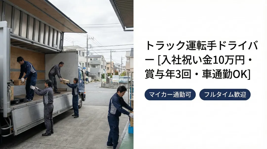 生沼輸送株式会社の中型・準中型トラックドライバー求人（東京都江戸川区）