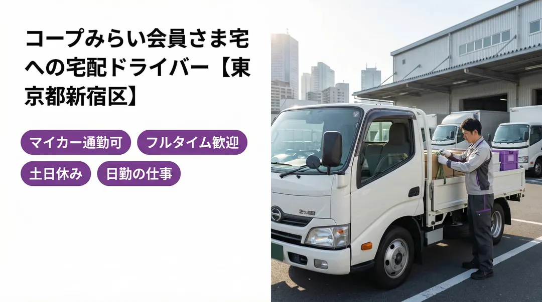 5t限定以上＠新宿区×小型トラック｜月給31万以上・土日休み