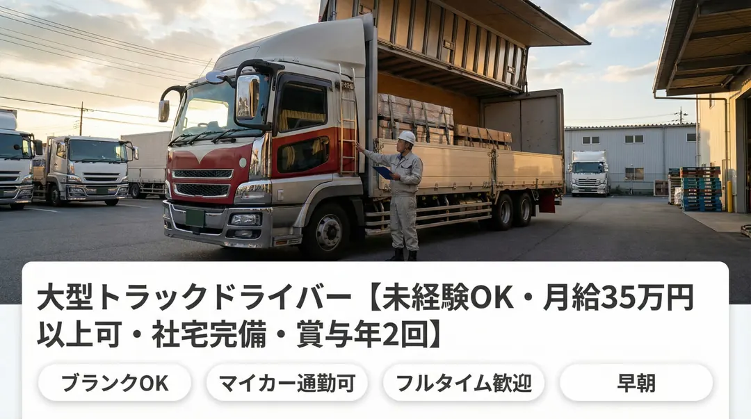 信濃運輸株式会社の大型トラックドライバー求人（千葉県野田市）