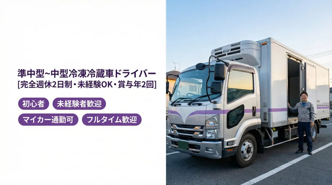 準中型免許＠八潮市×中型トラック | 月収30万以上可能