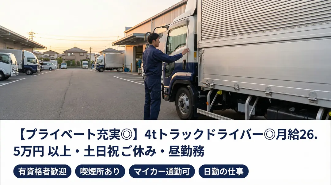 アンデス物流株式会社の中型・準中型トラックドライバー求人（愛知県小牧市）