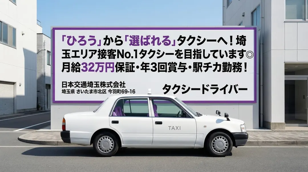 日本交通埼玉株式会社のタクシードライバー求人(埼玉県さいたま市北区)