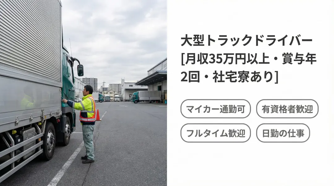 葛西物流株式会社の大型トラックドライバー求人（千葉県野田市）