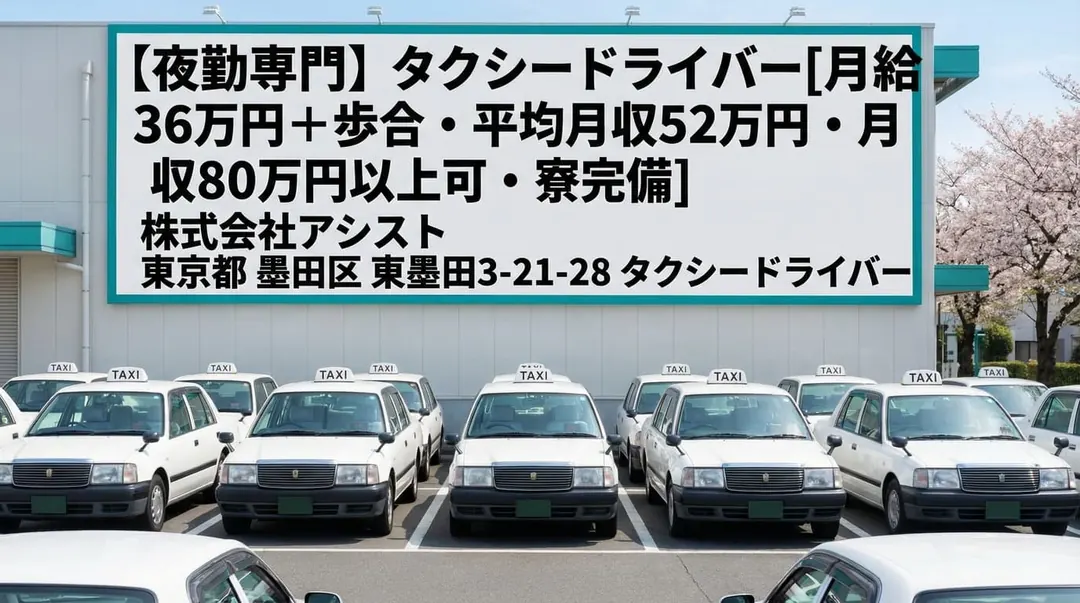 株式会社アシストのタクシードライバー求人（東京都墨田区）