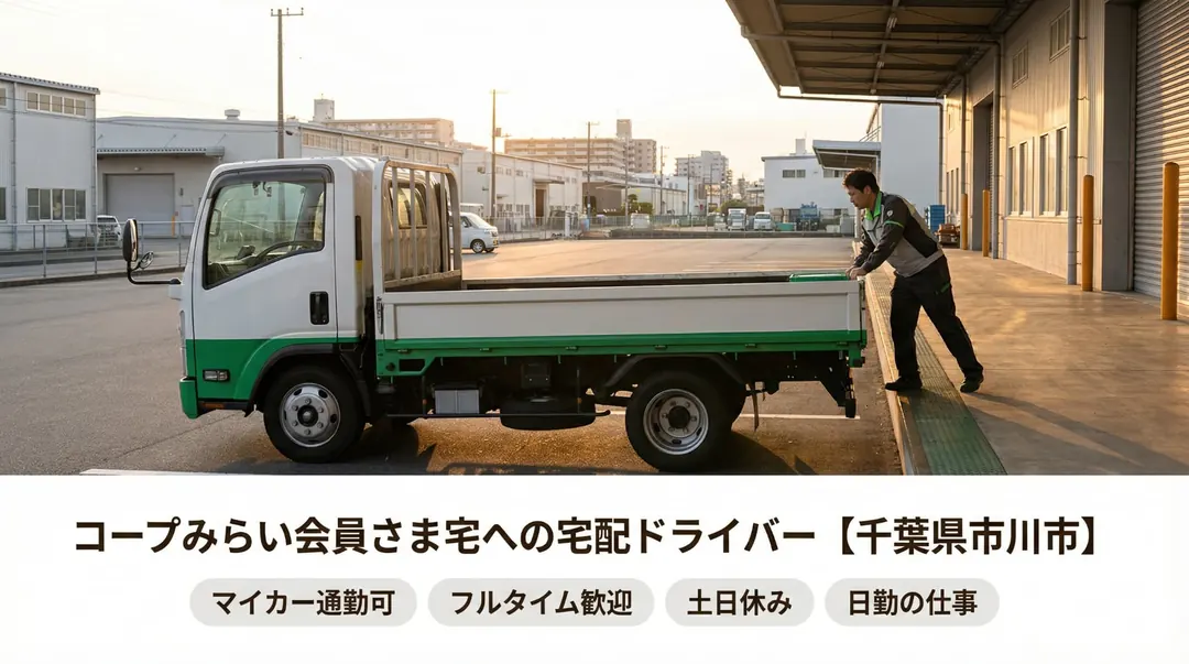 5t限定以上＠市川市×小型トラック｜週休3日・賞与2回