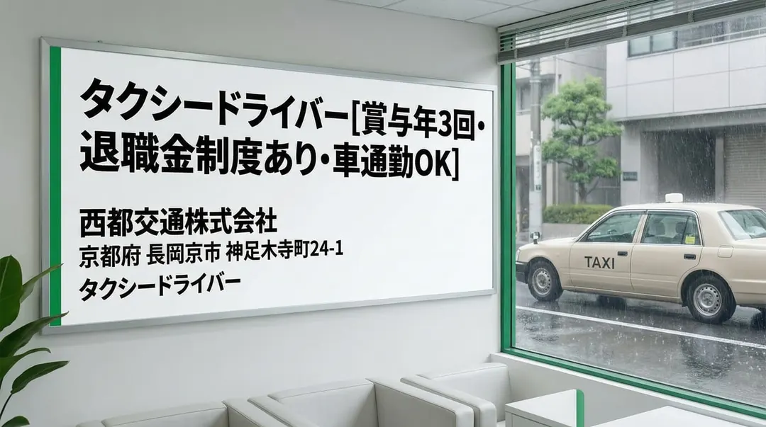 西都交通株式会社のタクシードライバー求人(京都府長岡京市)