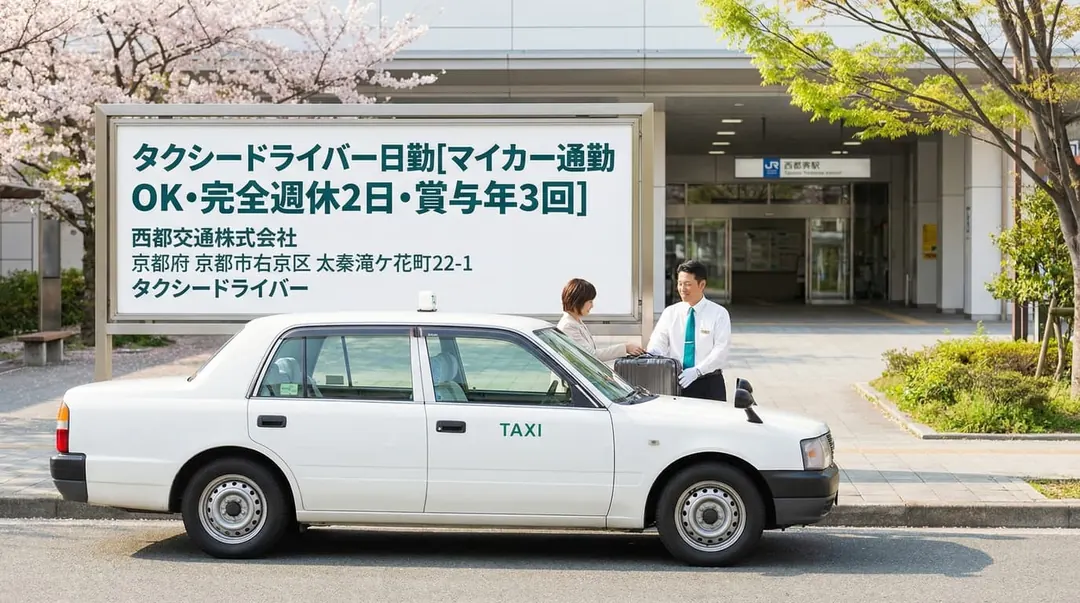 西都交通株式会社のタクシードライバー求人（京都府京都市右京区）