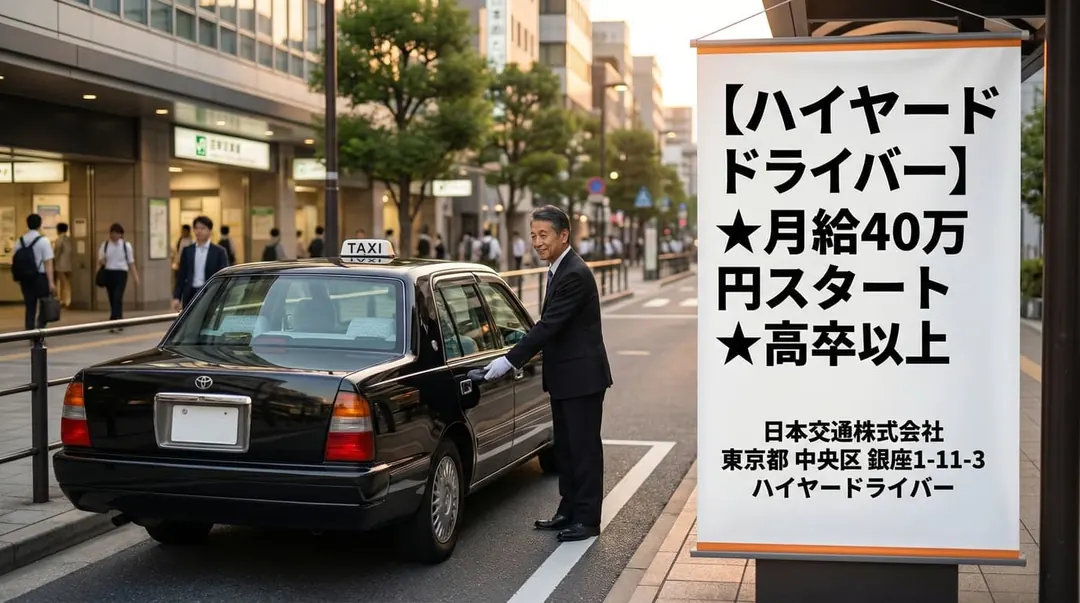 普通免許(AT可)@中央区×ハイヤー|平均年収580万円