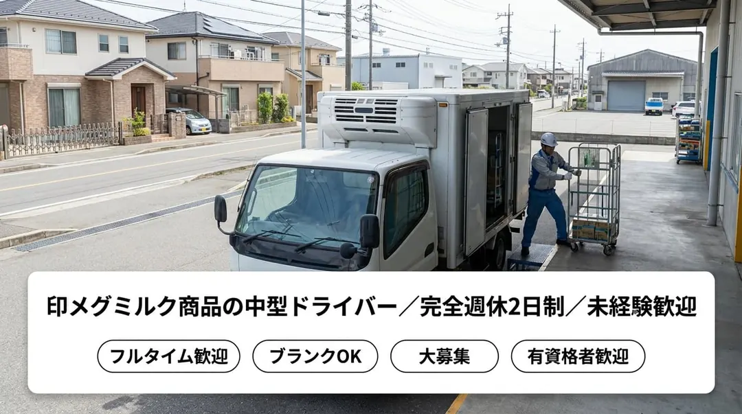 直販配送株式会社の中型・準中型トラックドライバー求人（大阪府高槻市）