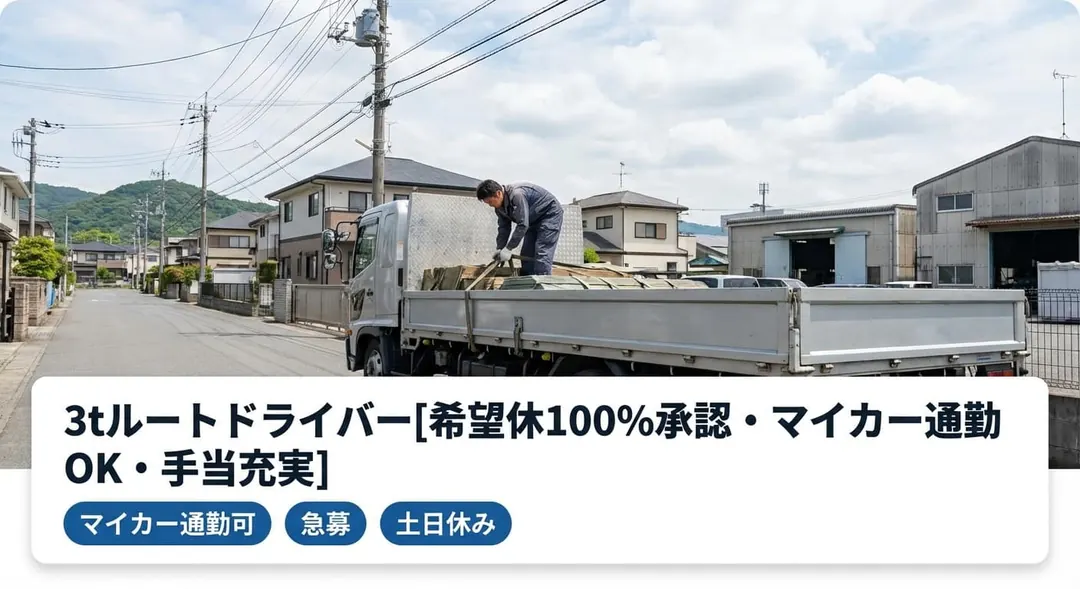 直販配送株式会社の中型・準中型トラックドライバー求人（埼玉県さいたま市緑区）