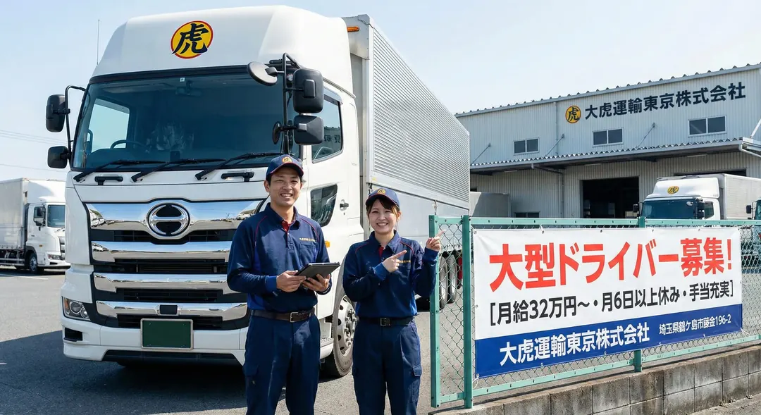 大型免許@鶴ヶ島×大型ドライバー|月収50万円実績あり