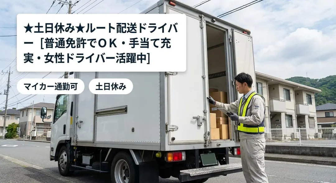 普通免許＠藤沢市×1.5tトラック｜土日休み