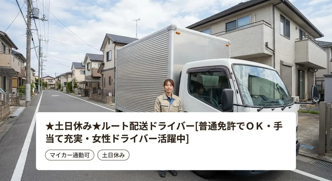 普通免許＠蕨市×1.5tトラック｜土日休み