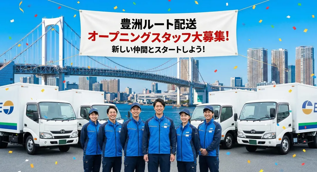 普通免許(AT限定可)@江東区×小型トラックドライバー冬のみ