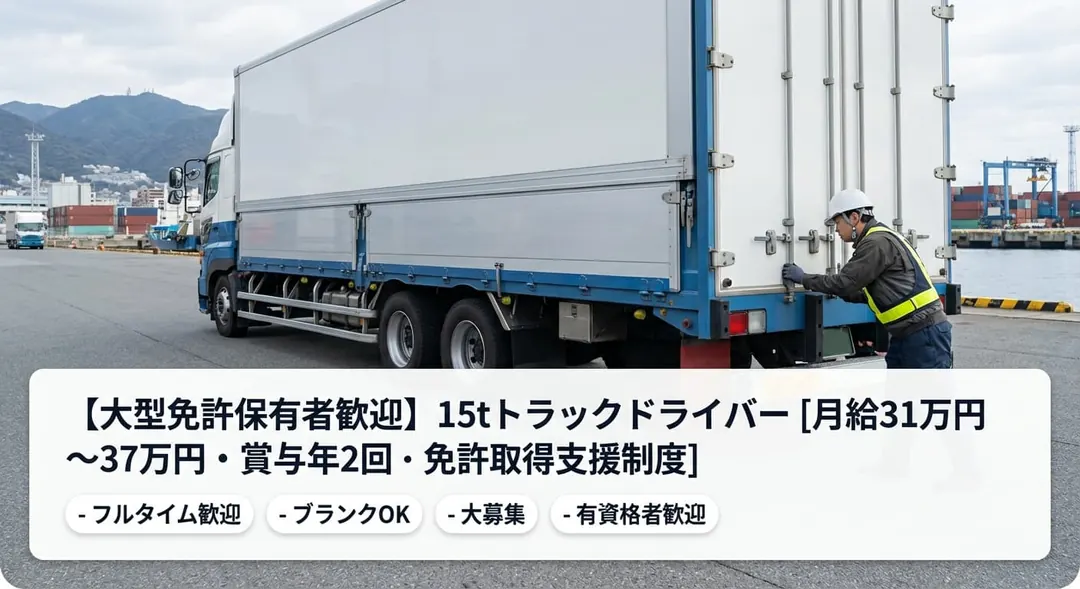 柳田運輸株式会社の大型トラックドライバー求人(兵庫県神戸市兵庫区)