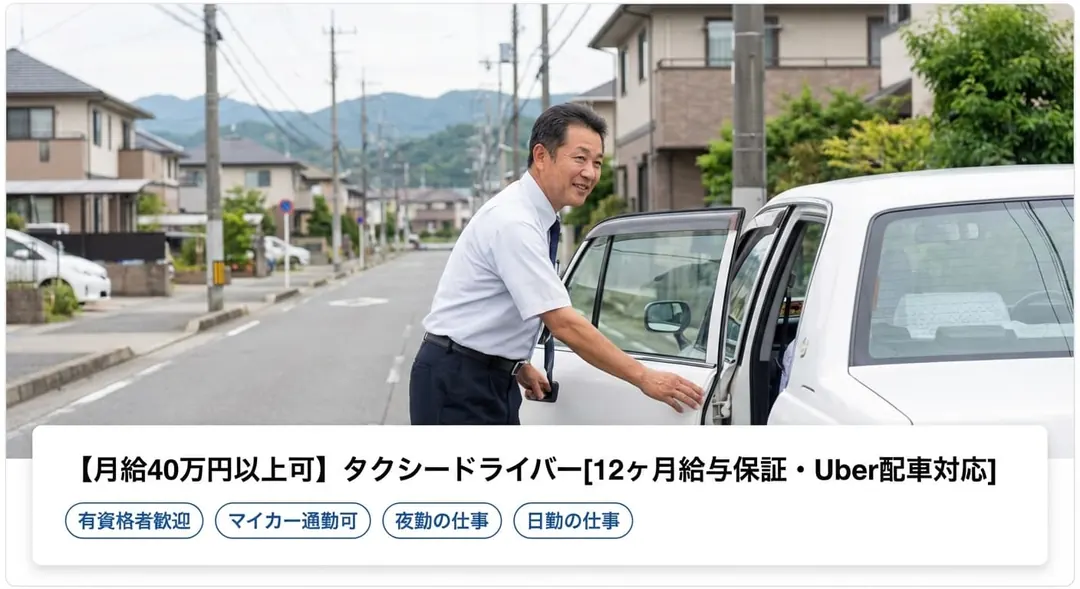 株式会社フジタクシーグループのタクシードライバー求人（愛知県日進市）