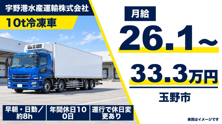 【岡山県玉野市】大型トラックドライバー／正社員