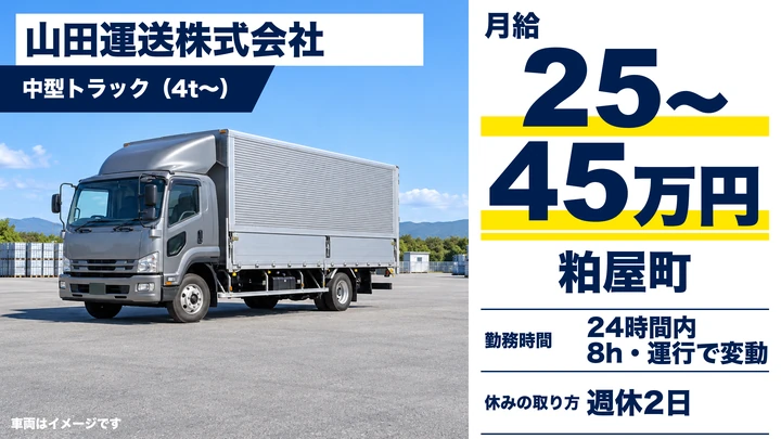 【福岡県粕屋町】中距離・長距離配送ドライバー／正社員