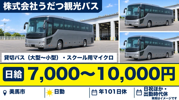 【徳島県美馬市】バスドライバー／契約社員