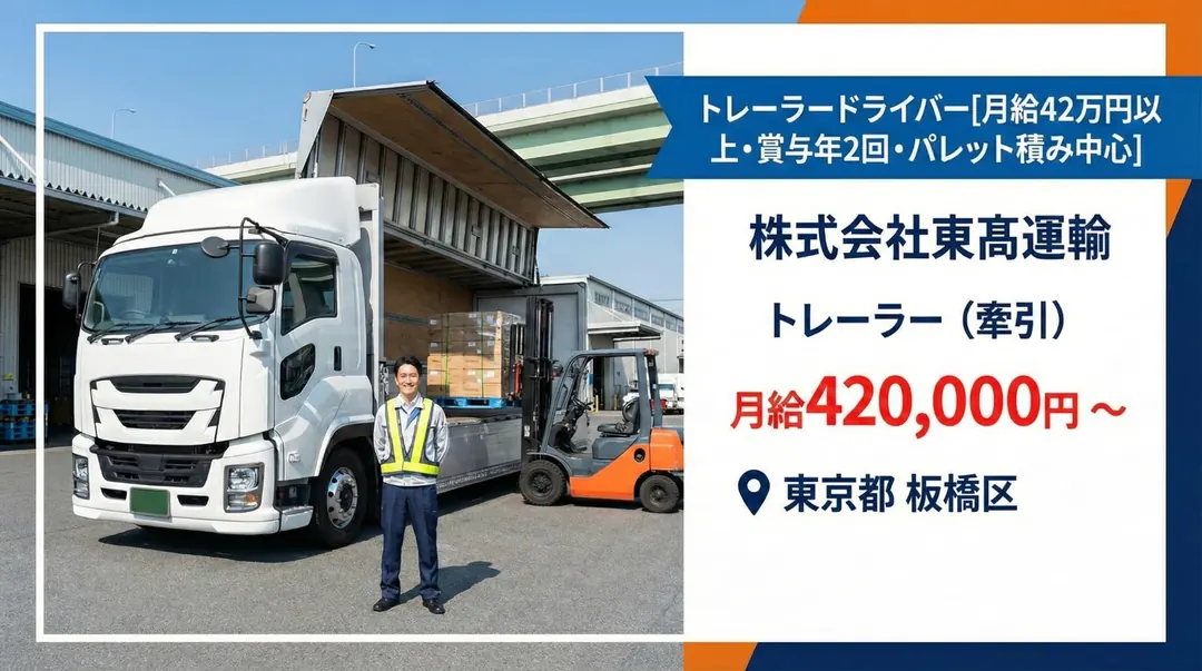 株式会社東髙運輸のトレーラー求人（東京都板橋区）