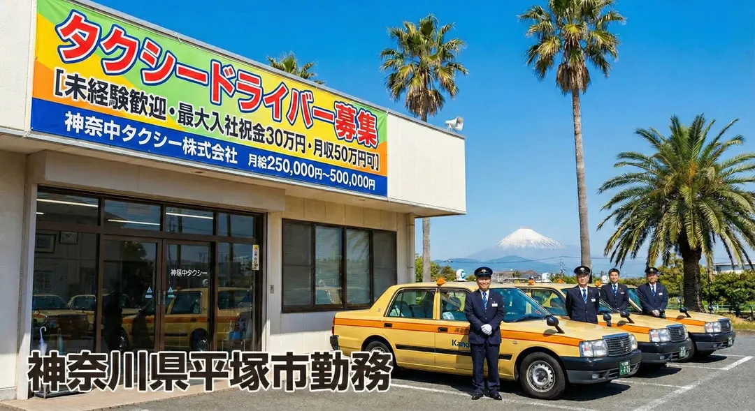 普通免許(AT可)＠平塚市×タクシー｜6か月給与保障